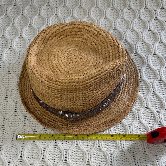 Phase 3 Hat Stylish Tan Fedora with Sequin Band - Picture 5 of 6